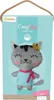 The image shows the packaging for a sewing kit for a cat plush toy named Tina. Produktbild-Vorschau