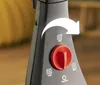 Close-up of a steam mop's control panel with settings indicated by icons and text. Podgląd zdjęcia produktu