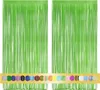 2 Stück Lametta Vorhang Blassgrün 1m x 2.5m, Glitzer Produktbild-Vorschau 1