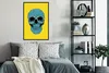 MuchoWow® Gerahmtes Poster Totenkopf - Blau - Gelb - Brille Produktbild-Vorschau 4