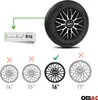 Sparco Radkappen 16 Zoll Roma Silber Schwarz 4tlg Produktbild-Vorschau 3