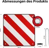 Wiltec 2in1 rot weiße Warntafel Spanien und Italien 50 x 50 Produktbild-Vorschau 3