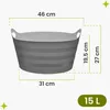 Garronda 4-Pack 15L Flexibler Kunststoffkübel Futtertrog Produktbild-Vorschau 2