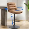 Barhocker HLO-CP246 Kunstleder schwarz  hellbraun Produktbild-Vorschau 6