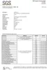 A laboratory test report with tables of results. Produktbild-Vorschau