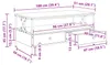 vidaXL Couchtisch Schwarz Eichen-Optik 100 x 51 x 45 cm Produktbild-Vorschau 8