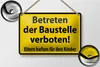 Blechschild Warnschild 18x12cm Betreten Baustelle verboten Produktbild-Vorschau 2