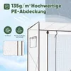 Sekey 200 x 77 x 170 cm Foliengewächshaus Schrägdach, Produktbild-Vorschau 5