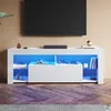SONNI TV-Schrank Weiß Hochglanz 140 x 39 x 30cm Produktbild-Vorschau 2