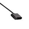 A close-up shot of a USB-C to 3.5mm headphone jack adapter cable on a white background. Produktbild-Vorschau