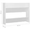 vidaXL Ścienna szafka na buty biała 80x18x60 cm materiał Podgląd zdjęcia produktu 15