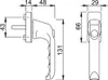 Hoppe Fenstergriff mit Druckknopf  London 013SV/U34 VK 7x32 Produktbild-Vorschau 4