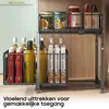 2-laags uittrekbare onderkast organizer zwart, 5 standen Productafbeelding-voorbeeld 4