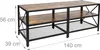 Relaxdays TV-Lowboard, 4 Fächer, offenes TV-Regal bis 60 Produktbild-Vorschau 4