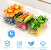 Kühlschrank Organizer 6er Set, Durchsichtig Stapelbare Produktbild-Vorschau 3