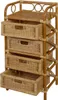KRINES HOME  Rattan-Badregal Kommode mit 4 Schubfächern Produktbild-Vorschau 4