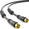 deleyCON 1m SAT TV Antennenkabel Koaxial Kabel HDTV 4-fach Produktbild-Vorschau 1