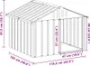 Búda pre psa antracitová 116,5x103x81,5 cm pozinkovaná oceľ Náhľad obrázku produktu 8