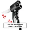 Fahrradpumpe mit Manometer Doppelventil Presta Schrader Produktbild-Vorschau 5