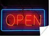 MuchoWow® Poster Ein beleuchtetes Schild mit dem Text open Produktbild-Vorschau 1