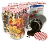 12er Set Einmachglas 1062 ml Deckel Rot Weiß Kariert Produktbild-Vorschau 1