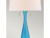 Große LED Jugendstil Tischleuchte mit Glasfuß & Stoffschirm Produktbild-Vorschau 8