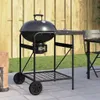 Outdoor Grill Mit Rad Schwarz 91 x 71 x 107 cm Metall Produktbild-Vorschau 2