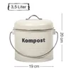 Theo&Cleo Biomülleimer Küche 3,5 L,  Mülleimer Geruchsdicht Produktbild-Vorschau 2