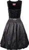 A black dirndl dress shown front-on against a white background. Produktbild-Vorschau