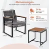 Set di mobili da giardino in polyrattan COSTWAY, set da Anteprima dell’immagine prodotto 3