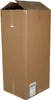A tall, brown cardboard box with its top flaps open. Produktbild-Vorschau