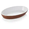 Backform oval 24 x 14 x 4,5 cm braun, Porzellan Produktbild-Vorschau 2