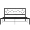 vidaXL Bettgestell mit Kopfteil Metall Schwarz 140x200 cm Produktbild-Vorschau 5