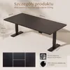 Product image showcasing a desk with dimensions and feature highlights. Podgląd zdjęcia produktu