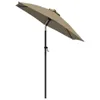 vidaXL Parasol Taupe 200 x 224 cm Aluminium Voir les images du produit 3