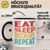 Recuiting Tasse Geschenk Eat Sleep Recruit Repeat Produktbild-Vorschau 3