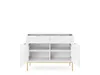 DomoHome | Designová komoda NOVA - barva: bílá, drážkované Náhled obrázku produktu 3