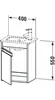 Waschtischunterbau KETHO 550x400x285mm Ans links betongrau Produktbild-Vorschau 2
