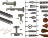 BASIT® Innenlauf Gardinenstange Edelstahl Look 16mm Produktbild-Vorschau 5