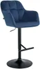 Barhocker Natoma Samt schwarz blau Produktbild-Vorschau 2