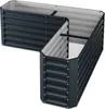 An L-shaped raised garden bed made of corrugated metal. Náhľad obrázku produktu