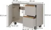 Meuble sous vasque simple Vicco J-Shape Cachemire/Artisan Voir les images du produit 2