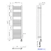 Technical drawing of a radiator with dimensions and mounting details. Náhled obrázku produktu
