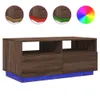 The Living Store Couchtisch mit LED-Leuchten Braun Produktbild-Vorschau 3