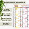 TOBJA Wandkalender 2027 A1 Color Line 14 Monate – XXL Produktbild-Vorschau 4