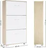 Casaria Scarpiera Mobile per Scarpe Legno Rovere 3 Anteprima dell’immagine prodotto 7
