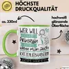 Katzenliebhaberin Tasse Geschenk Spruch Wer Will Schon Produktbild-Vorschau 3