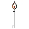 Gartenstecker Solar "Drop" aus Eisen mit roter Glaskugel Produktbild-Vorschau 6