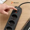 Reagle Multiprise 3m 5 prises & 3 USB (1x USB-C), bloc Voir les images du produit 6