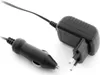 A black car charger adapter and a black European plug adapter are shown on a white background. Náhľad obrázku produktu